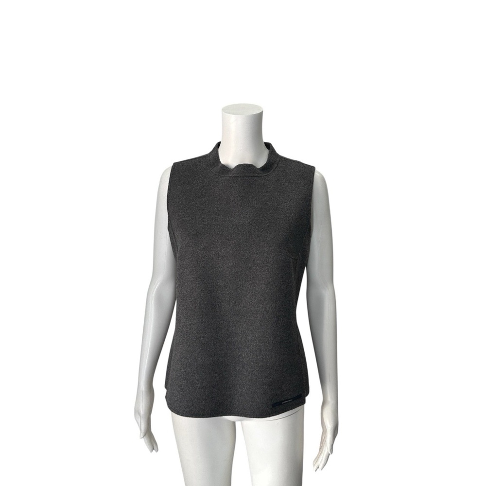 NWT $625 ‘S MaxMara Gray Wool Blend Sleeveless Top Size 8